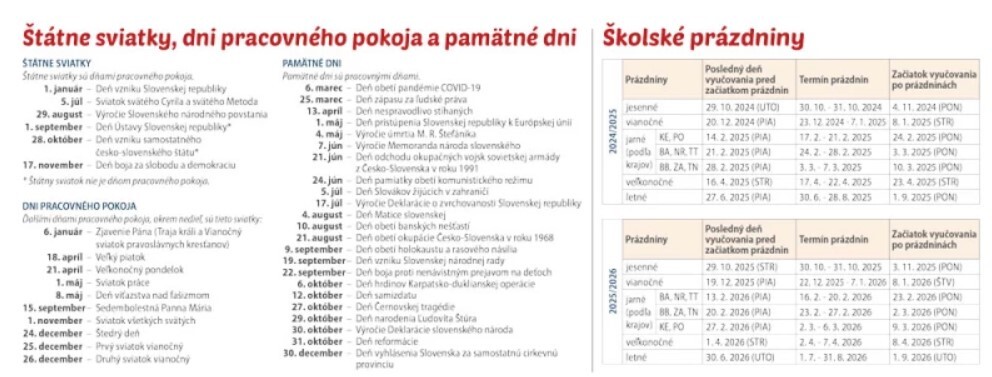 Zvyky a tradície 2025 - stolový kalendár