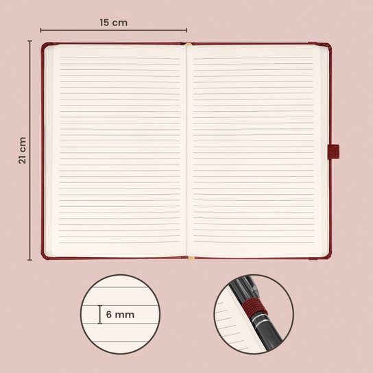 Notique Notes Aprint Neo vínový linkovaný