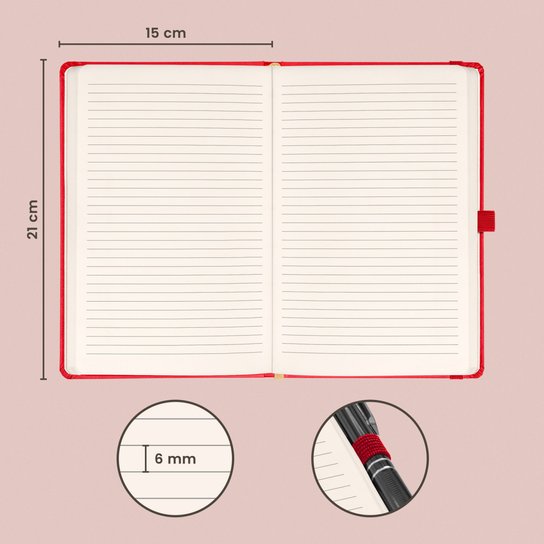 Notique Notes Aprint červený linkovaný