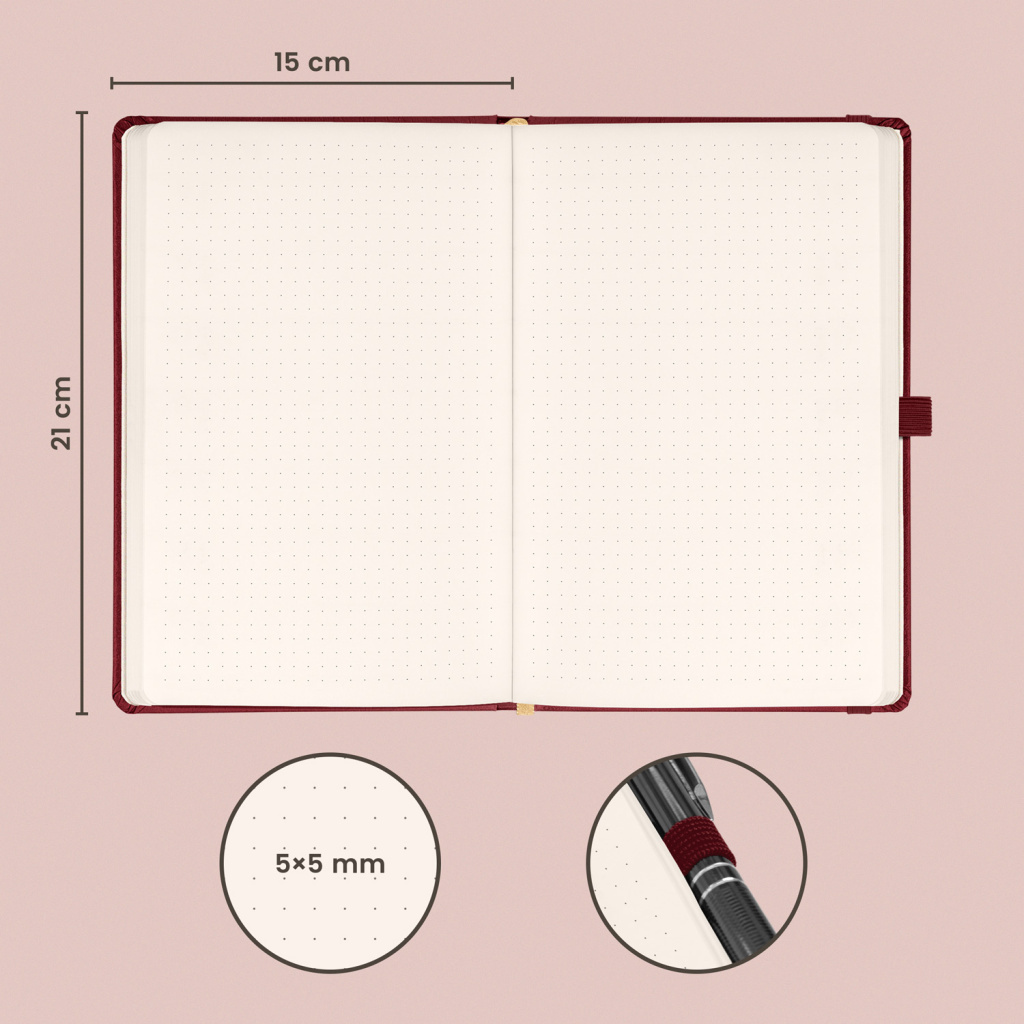 Notique Notes Balacron bordó tečkovaný