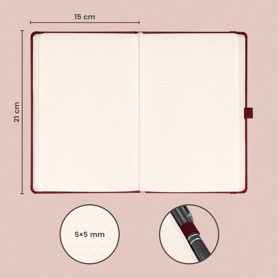 Notique Notes Balacron bordó tečkovaný