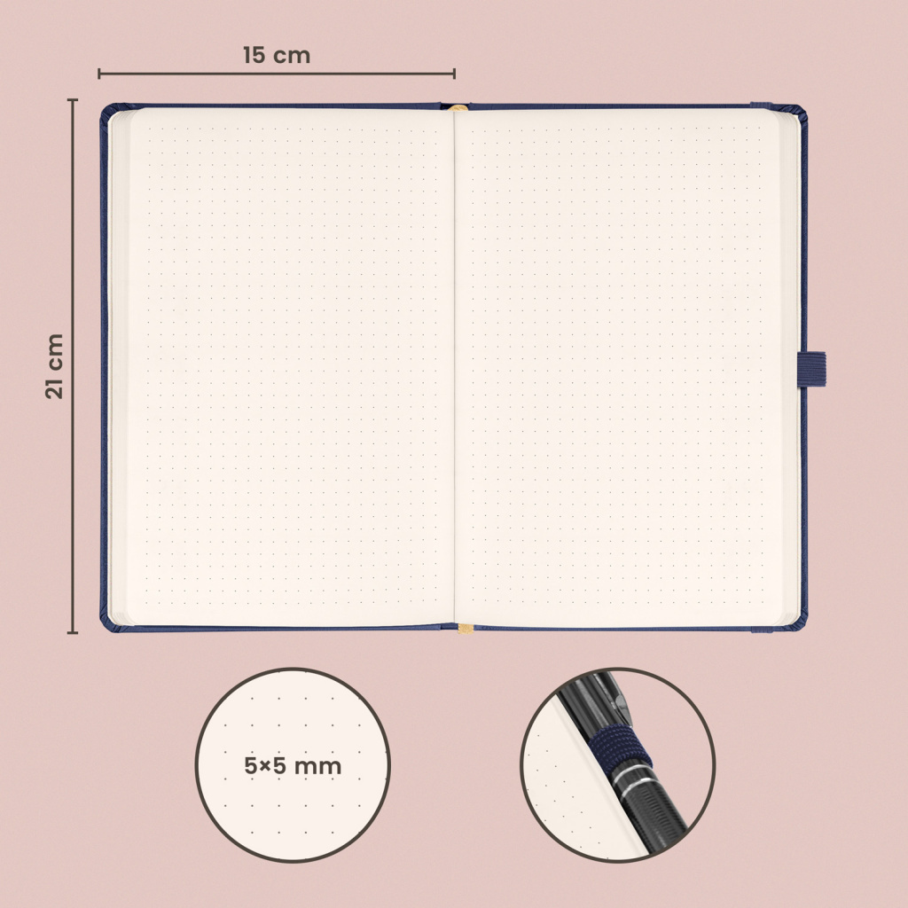 Notique Notes Balacron tmavě modrý tečkovaný
