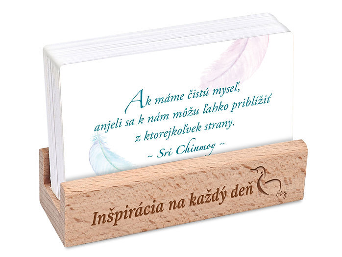 Anjeli, poslovia radosti s dreveným stojančekom