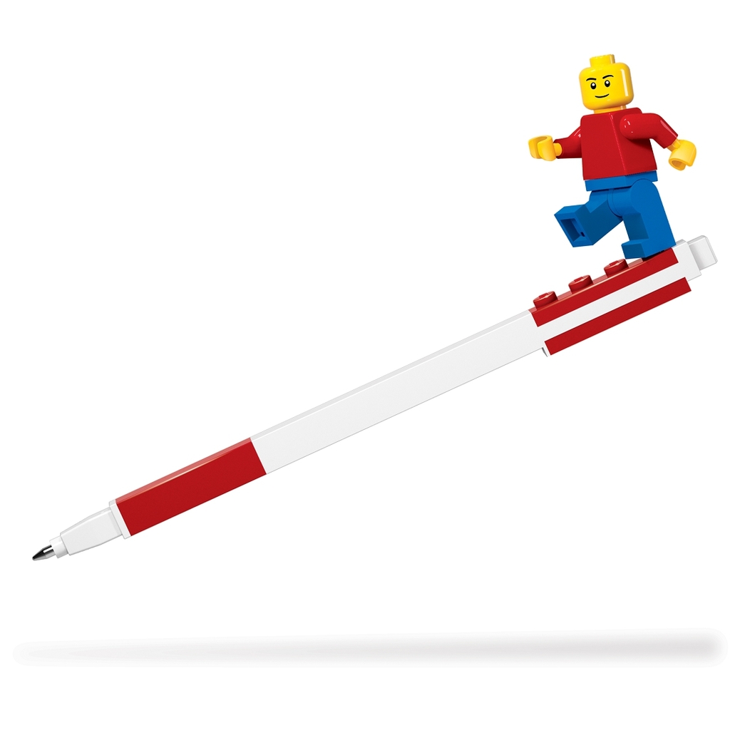 LEGO Gelové pero s minifigurkou červené