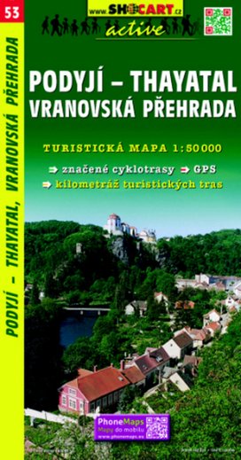 Podyjí - Thayatal, Vranovská přehrada 1:50 000