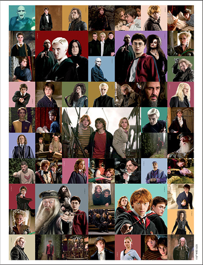 100 samolepek s omalovánkovými listy Harry Potter