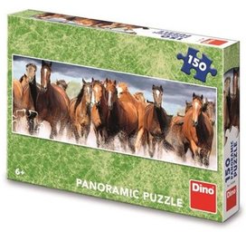 Puzzle 150 Koně ve vodě panoramic
