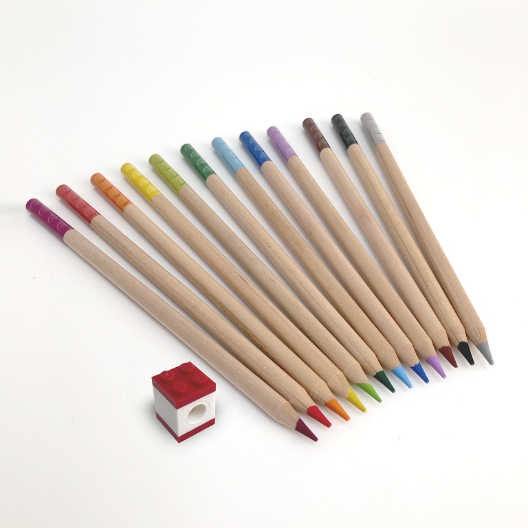 LEGO Pastelky, mix barev 12 ks s LEGO klipem