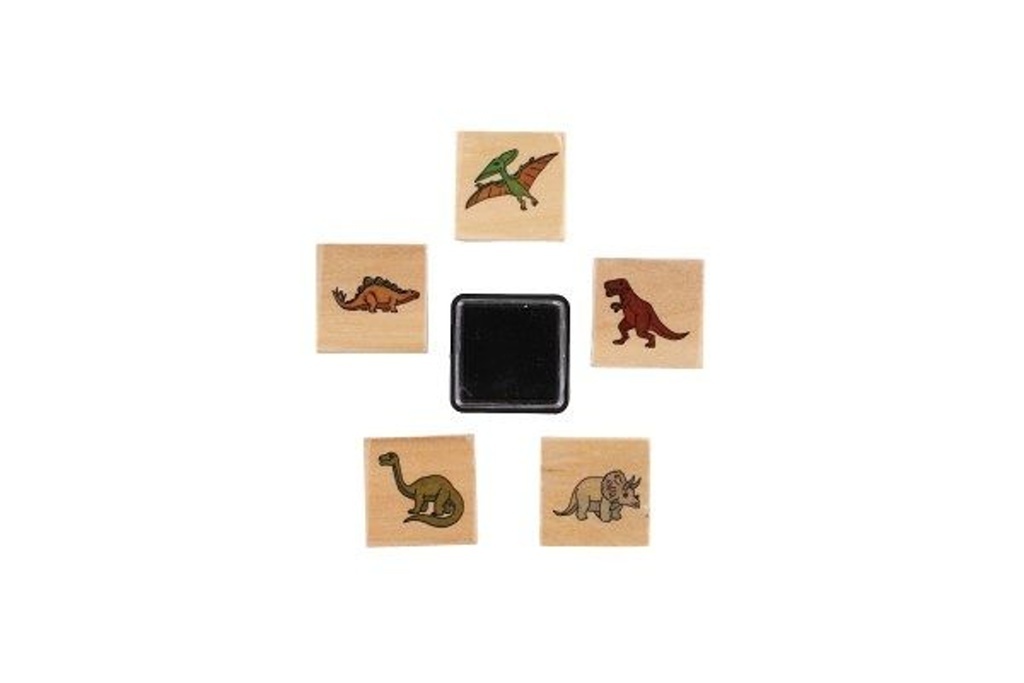 Dřevěná razítka s poduškou Dinosauři