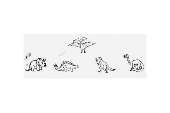 Dřevěná razítka s poduškou Dinosauři
