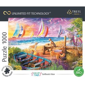 Puzzle Výhled na plachetnice 1000 dílků