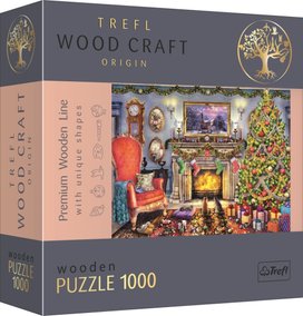 Dřevěné puzzle U krbu 1000 dílků