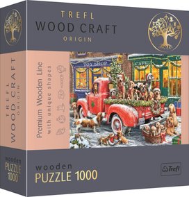 Dřevěné puzzle Santovi malí pomocníci 1000 dílků