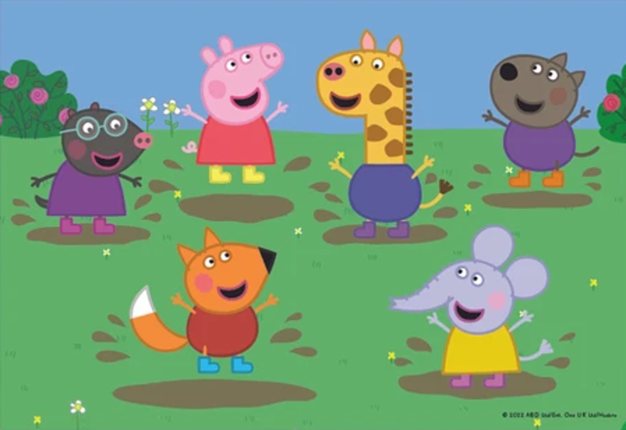 Puzzle 2x48 Peppa Pig a kamarádi