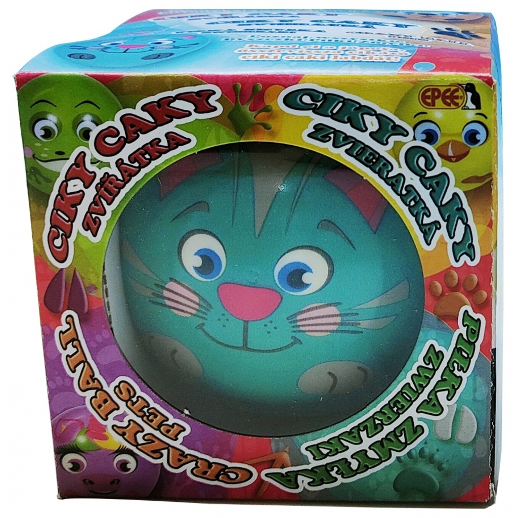 Ciky Caky Zvířátka bláznivý míč, 6 druhů