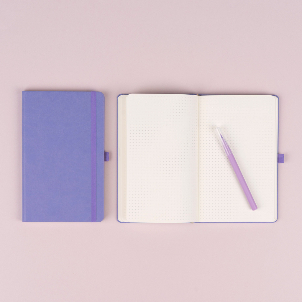 Notes lila tečkovaný