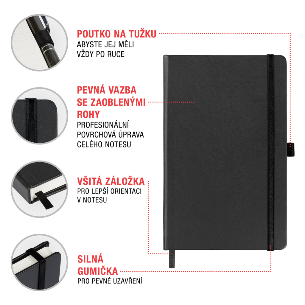 Notes Růžová malba, linkovaný, 13 × 21 c