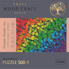 Dřevěné puzzle Duhoví motýli 501 dílků