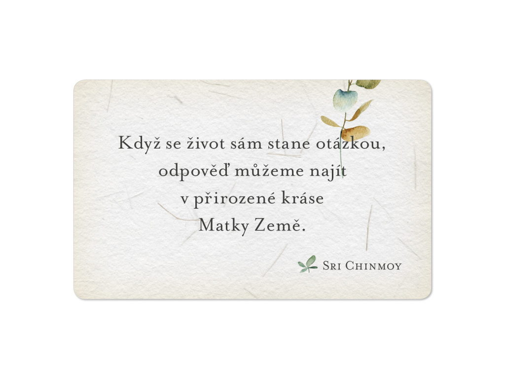 Malá poselství Matky Země s dřevěným stojánkem