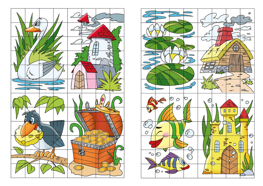 Pohádkový svět Nálepkové puzzle