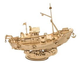 3D dřevěné puzzle Rybářská loď