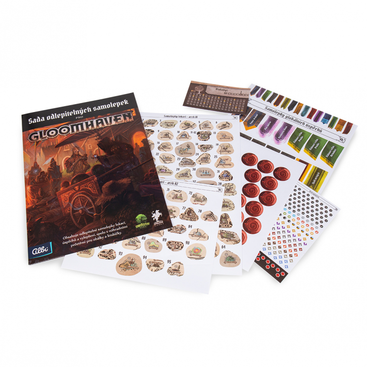 Gloomhaven odlepitelné samolepky