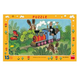 Puzzle 15 Krtek a lokomotiva deskové