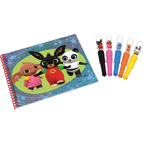Set s foukacími fixy a notesem Bing