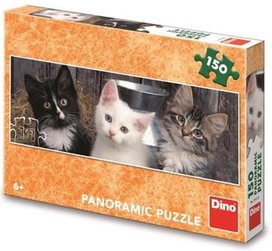 Puzzle 150 Tří koťátka panoramic