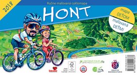 Ručne maľovaná cyklomapa Hont
