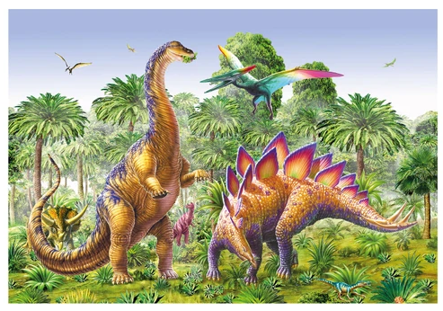 Puzzle 2x48 Souboj dinosaurů