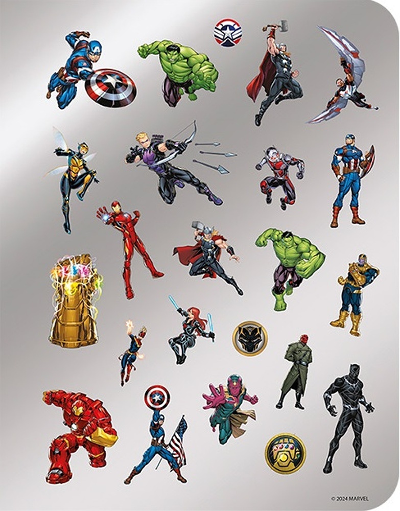 100 samolepek s omalovánkami Marvel