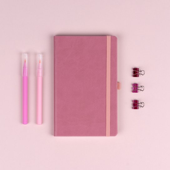 Notes růžový linkovaný