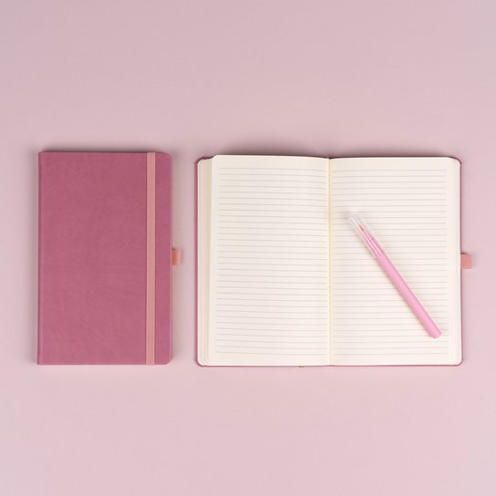 Notes růžový linkovaný