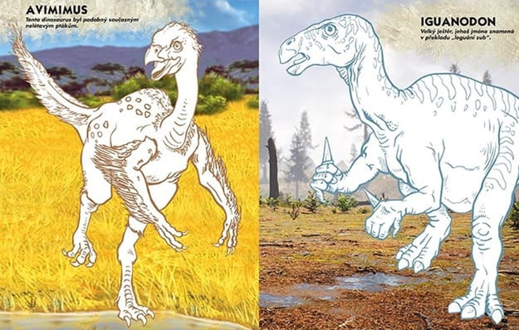 Omalovánky s tetováním Dinosauři