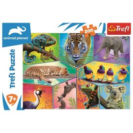 Puzzle Animal Planet Svět exotických zvířat 200 dílků