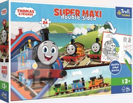 Oboustranné puzzle Mašinka Tomáš s přáteli SUPER MAXI