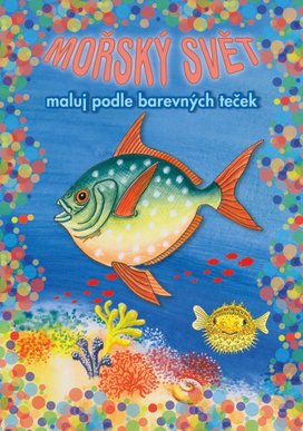 Maluj podle barevných teček + MAXI voskovka Mořský svět