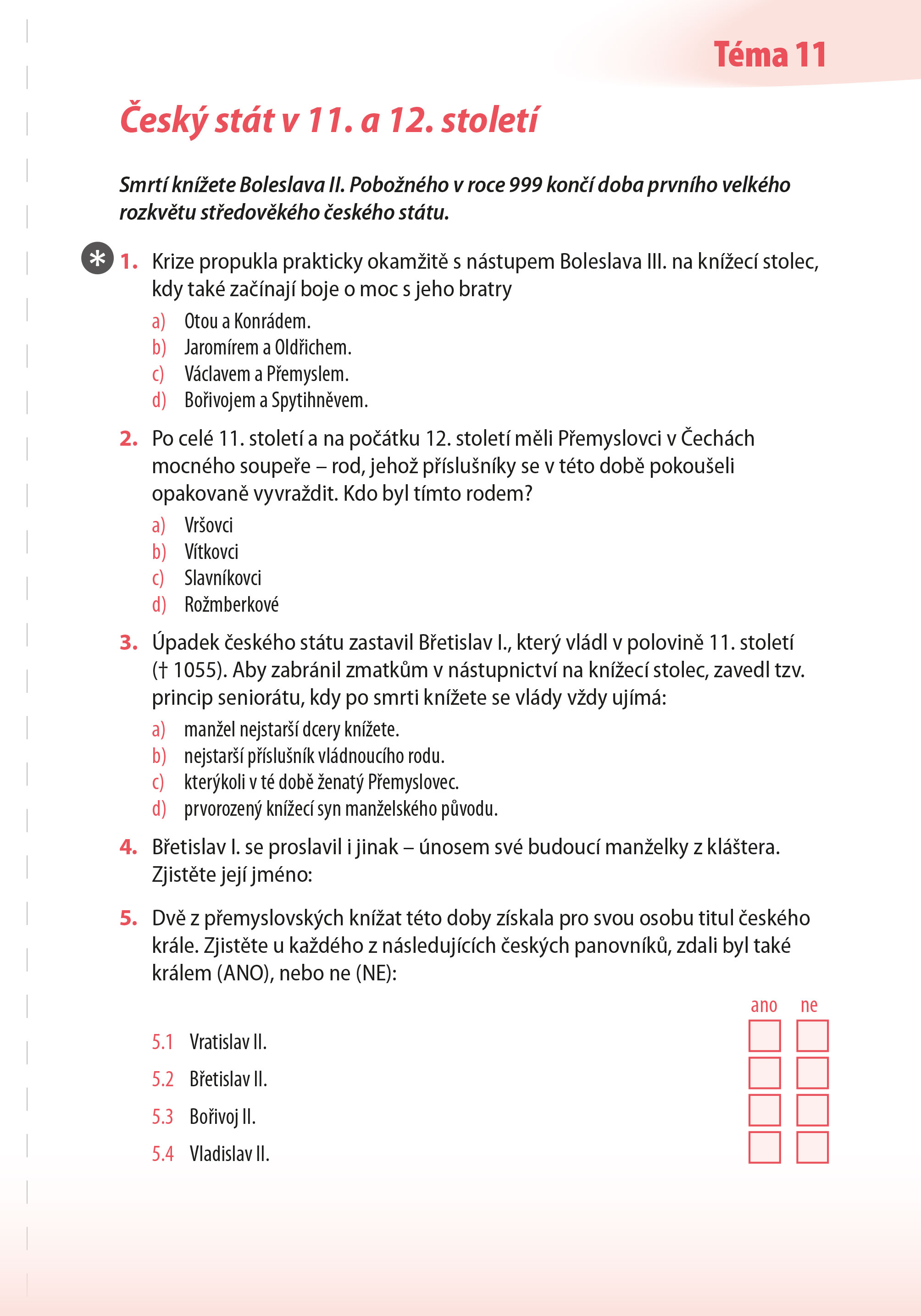 Desetiminutovky. Vlastivěda – dějepisná část
