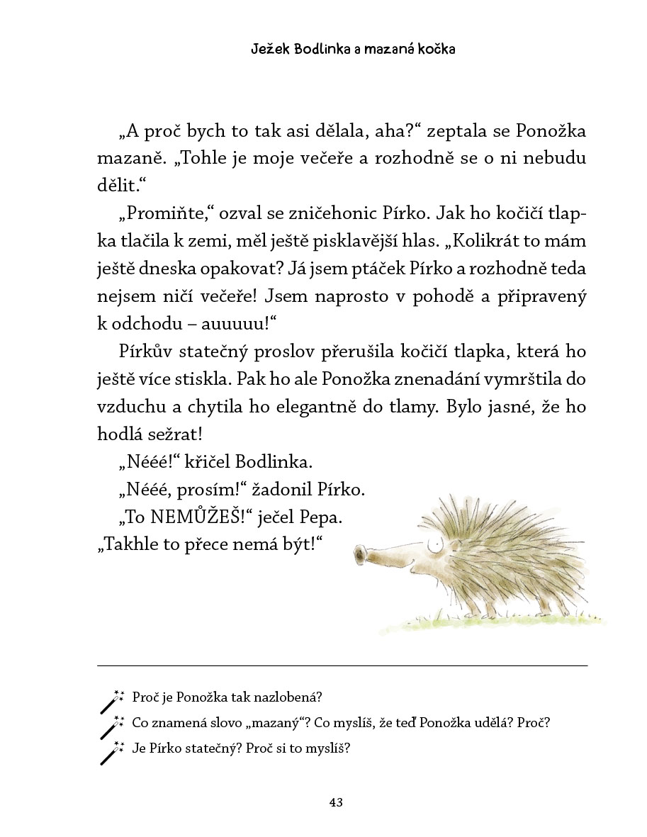 Ježek Bodlinka a mazaná kočka