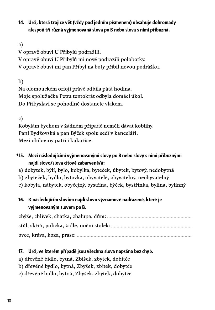 Procvičuj - Vyjmenovaná slova