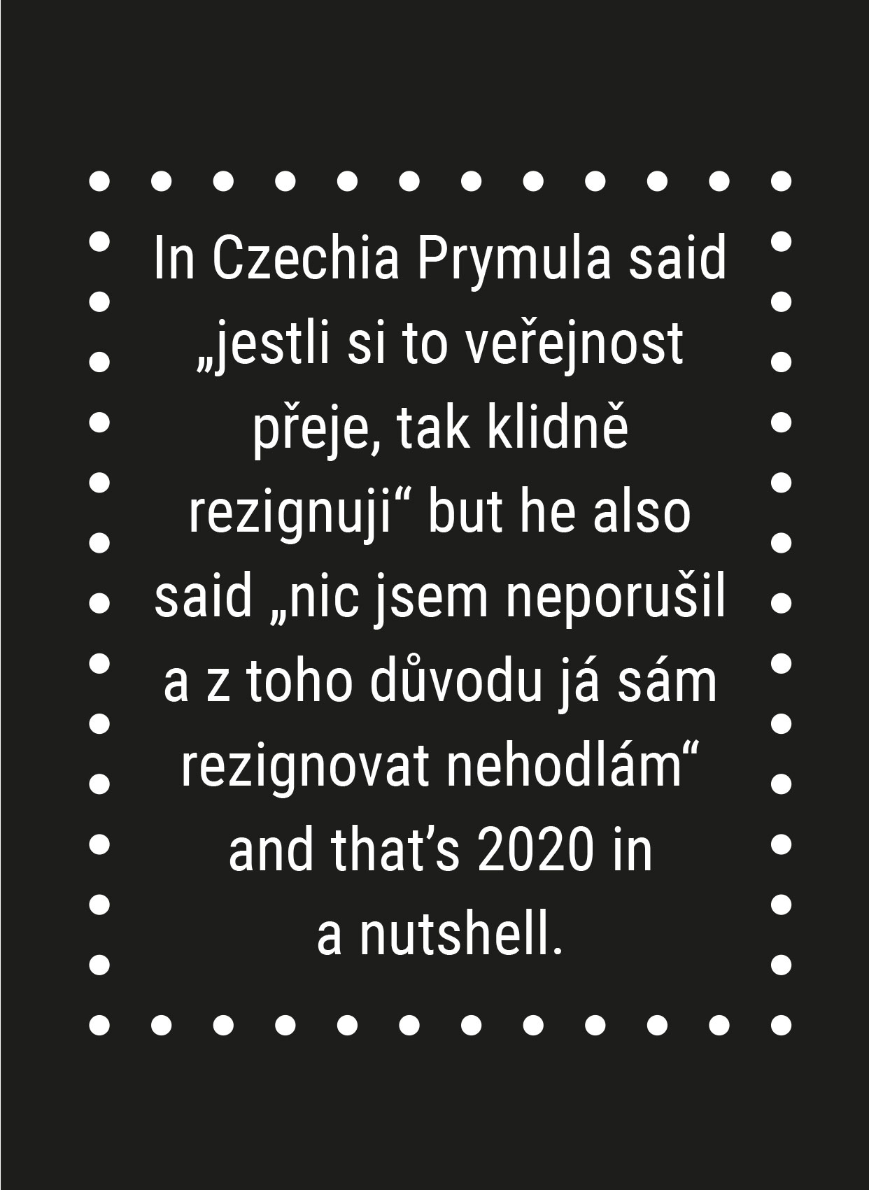 In Czechia We Don't Say