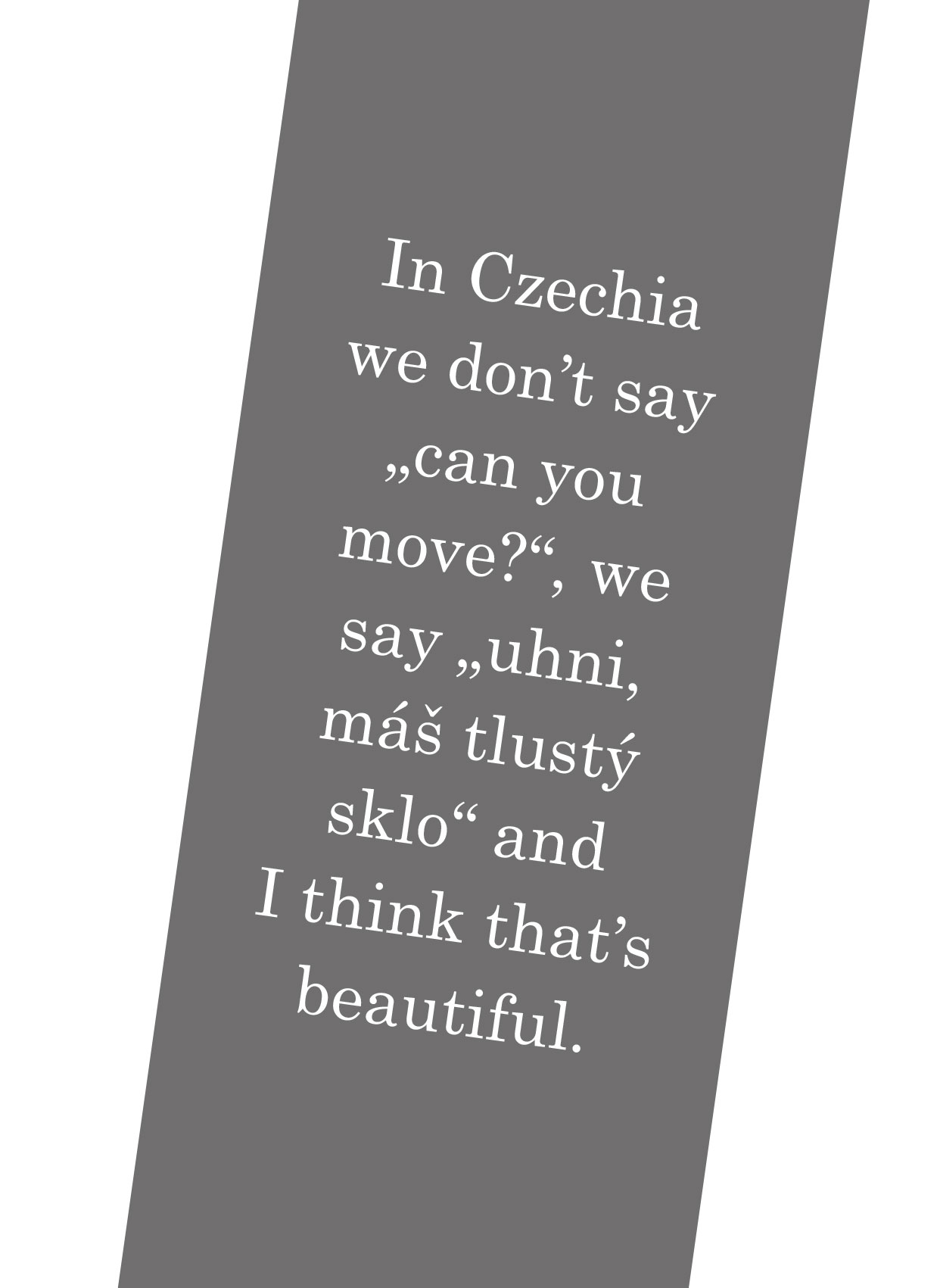 In Czechia We Don't Say