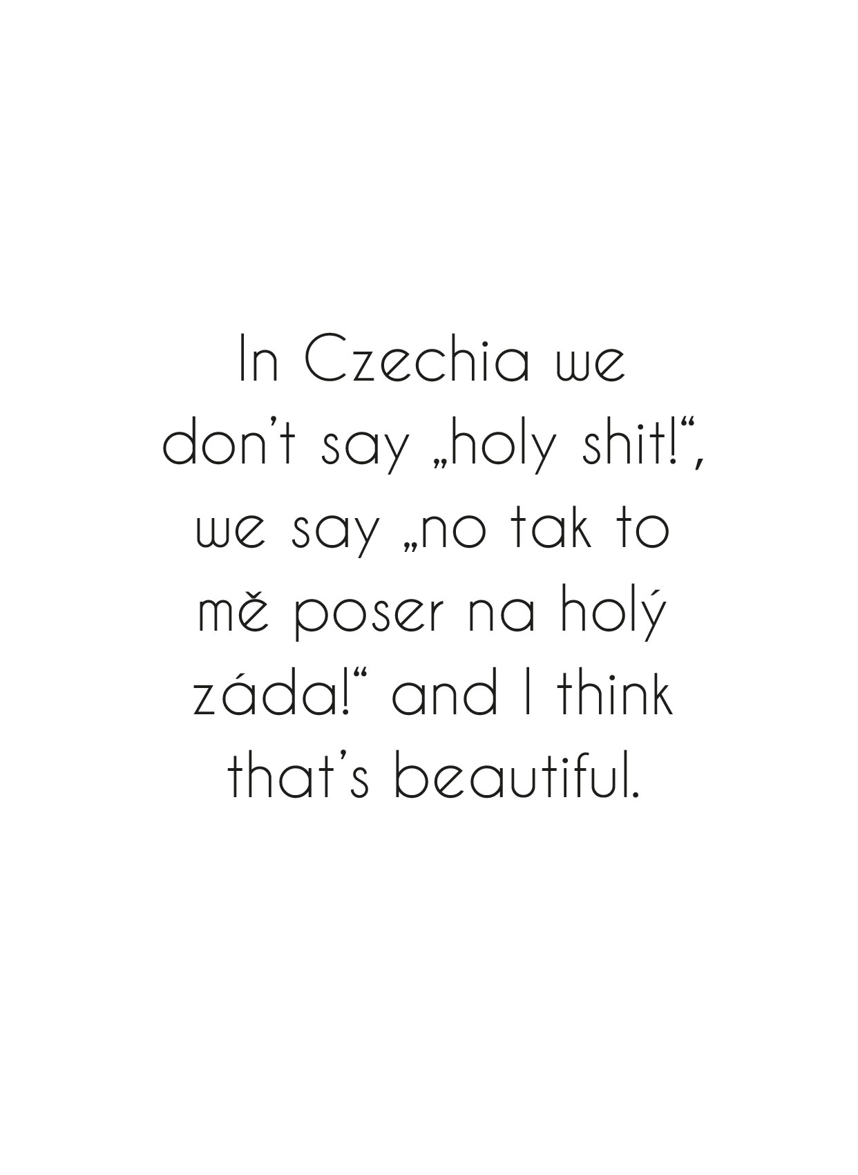 In Czechia We Don't Say