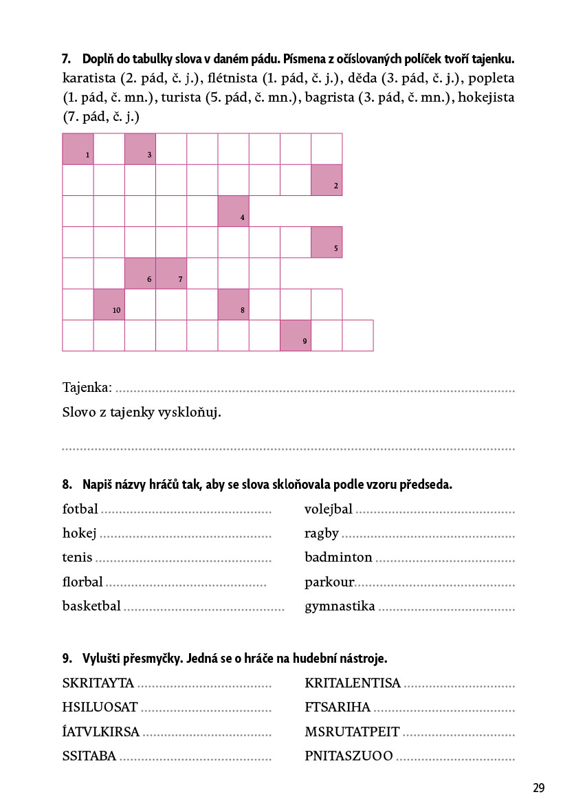 Procvičuj - Pravopis podstatných jmen 