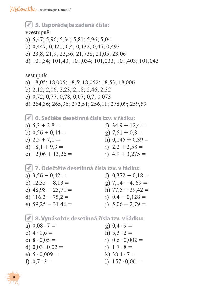 Matematika od šestky do devítky - Cvičebnice pro 6. třídu ZŠ
