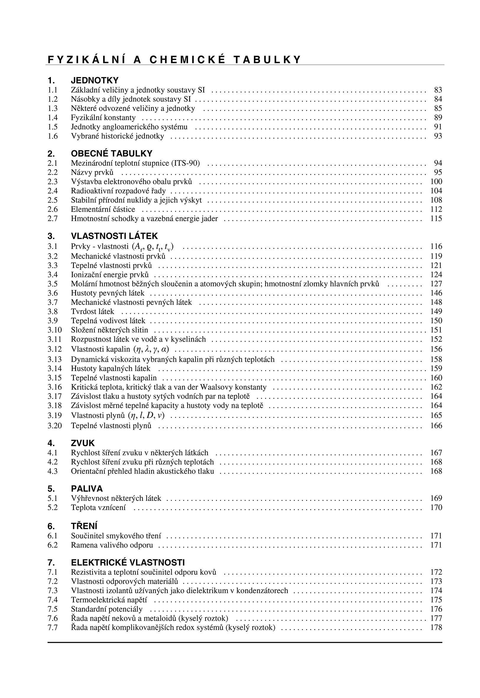 Matematické, fyzikální a chemické tabulky – revidované vydání