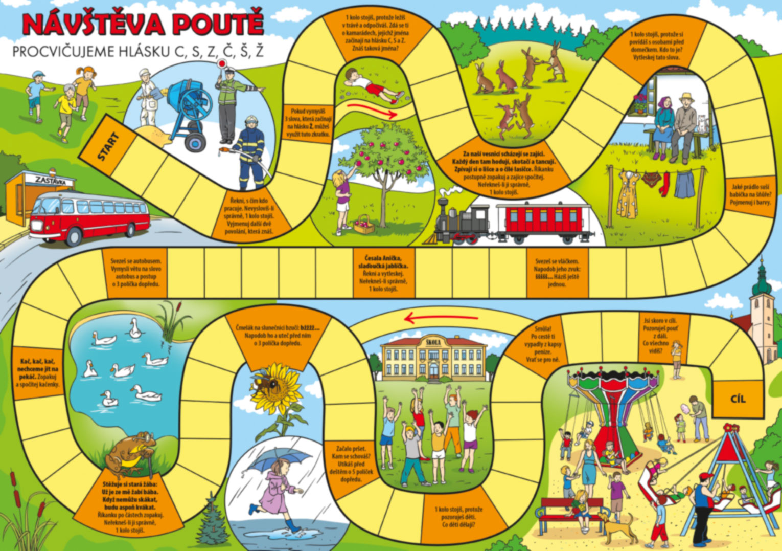 Logopedické deskové hry – Procvičujeme hlásky L, CSZ, ČŠŽ, R a Ř