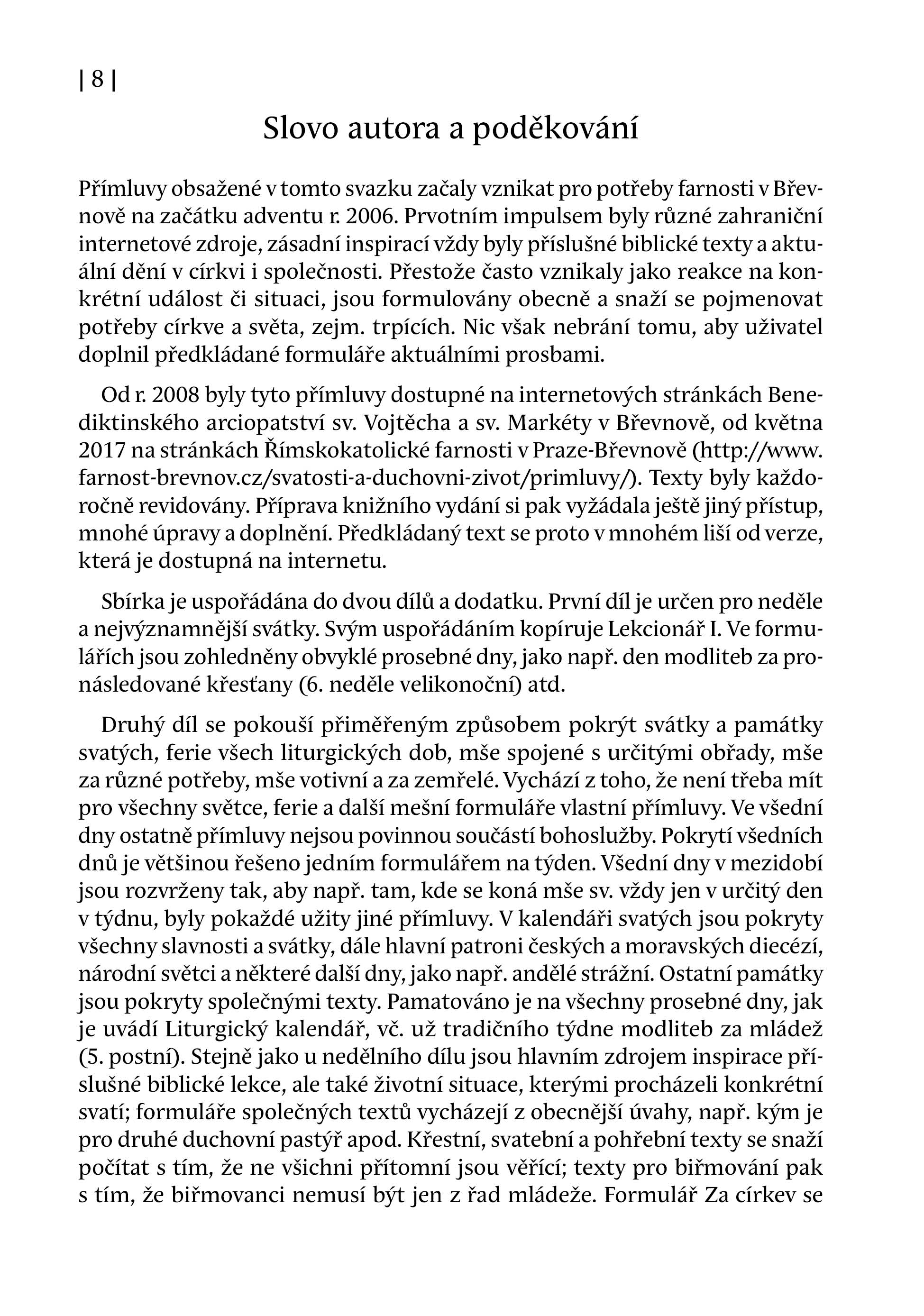 Přímluvy - liturgické texty