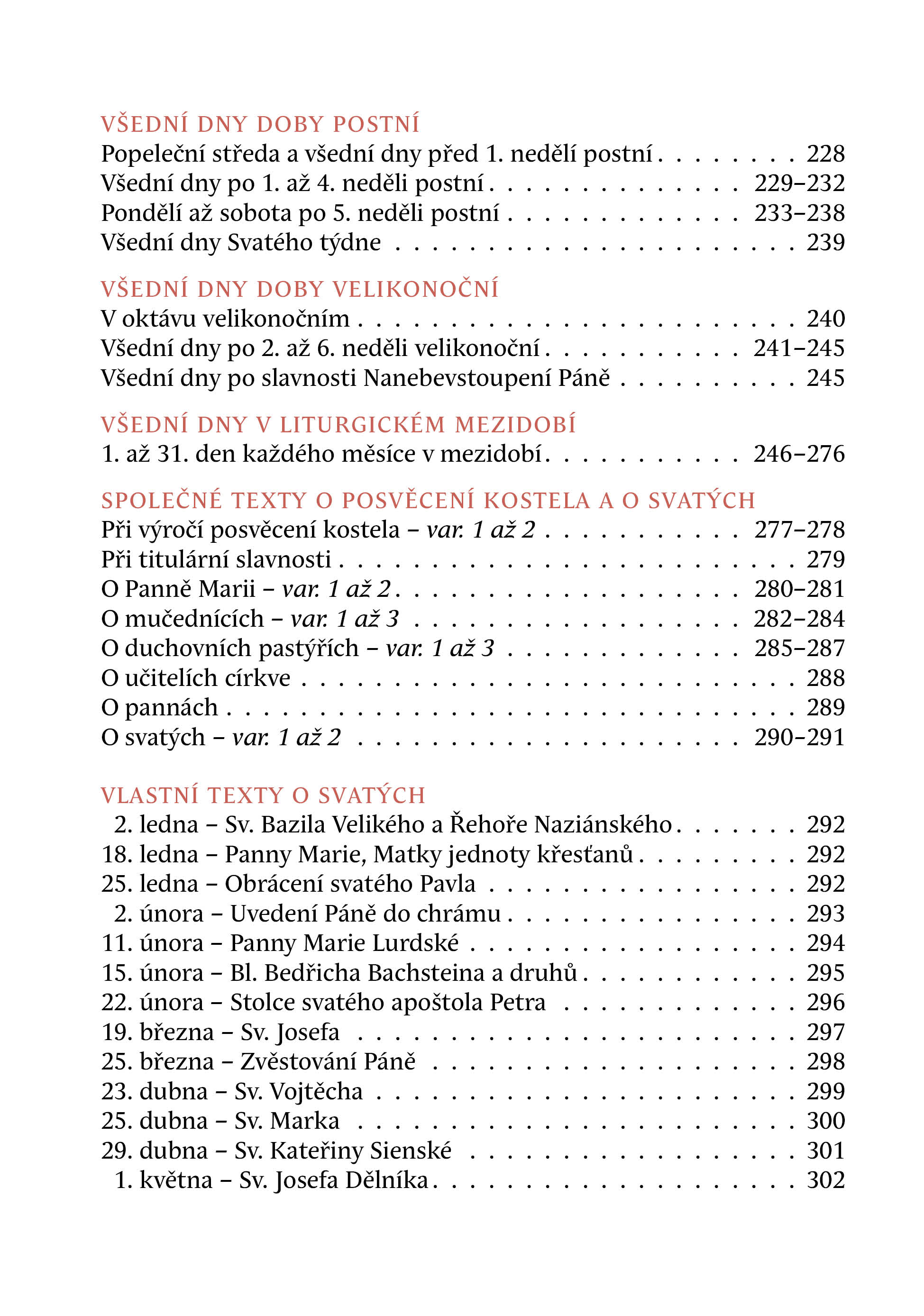 Přímluvy - liturgické texty